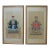 Pair of Antique Chinese Ancestral Portrait Watercolor Paintings Asian Oriental For Sale