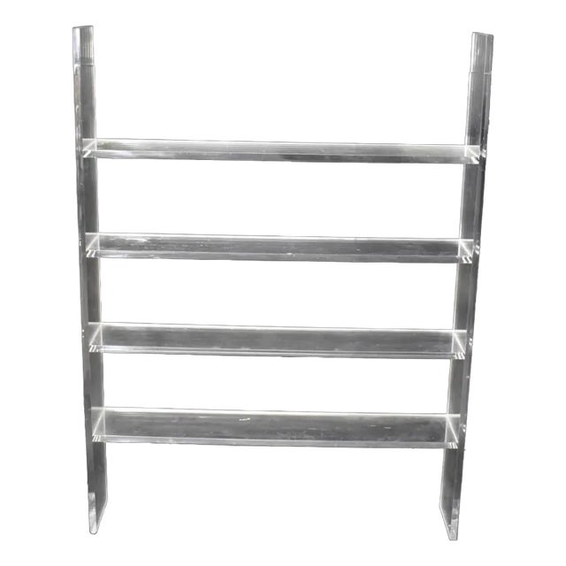Vintage Acrylic Four Level Bookshelf or Display For Sale