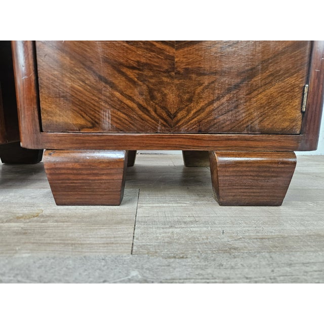 Art Deco Bedside Tables in Briar Root and Bakelite, 1940, Set of 2 For Sale - Image 16 of 18