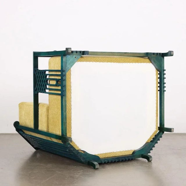 Vintage Prototype of Armchair in Foam and Velvet, 1980s For Sale - Image 10 of 11