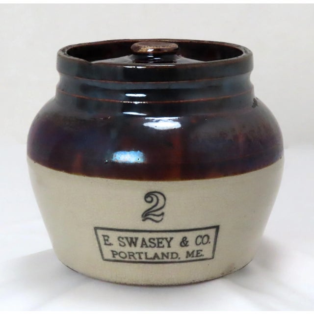 This really is a Great Looking Antique American Stoneware Bean Pot - Crock. Circa Early 20th Century. These Types of...