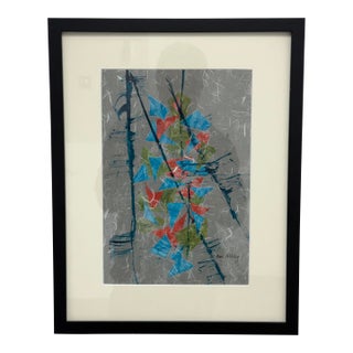 Anne Hillsley for Tibet Collection Windhorse Prayer Flag Artwork, Framed For Sale