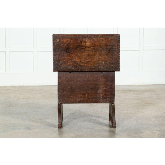 18th Century Irish Oak Bible Box Coffer Stool For Sale - Image 6 of 17