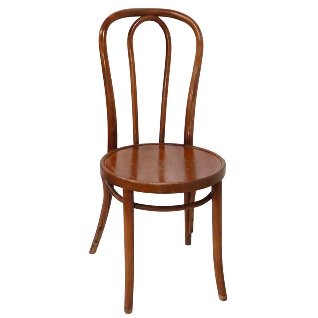 Early 20th Century Early 20th Century Pr. Vienna Secessionist Bentwood Cafe Bistro Chairs by Thonet For Sale - Image 5 of 14