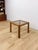Mid 20th Century Vintage MCM Scandinavian Design Side Table Smoky Glass Top Dark Wood Accent For Sale - Image 5 of 9