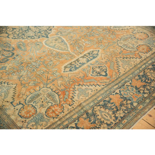 1910s Antique Persian Farahan Sarouk Scalloped Medallion Wool Carpet For Sale - Image 13 of 14