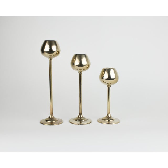 Brass Globe Candlesticks Set of 3 Chairish