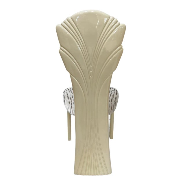 Italian Cream Lacquered High-Back Dining Chairs (Set of 6) – In the Style of Pietro Costantini For Sale - Image 11 of 11