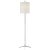 Thomas O'Brien by Visual Comfort Signature Caron Floor Lamp in Polished Nickel with Linen Shade For Sale