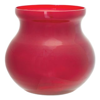 Red Glass Vase (Set of 2) For Sale