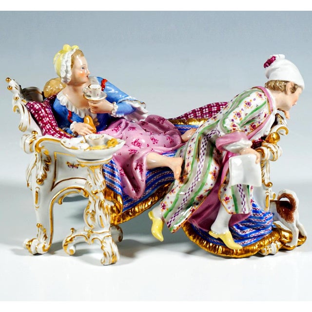 Rococo Figurine by J.J. Kaendler for Meissen, Germany, 1870 For Sale - Image 3 of 10