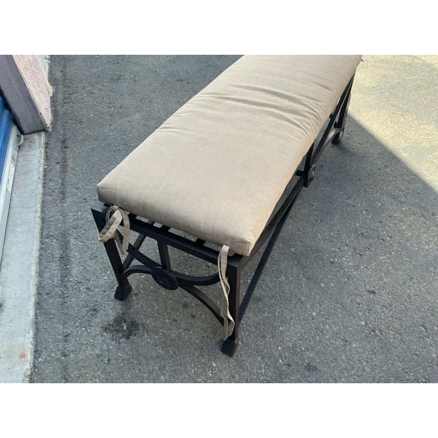 1990s Kreiss Mykonos Patio Bench For Sale - Image 5 of 9