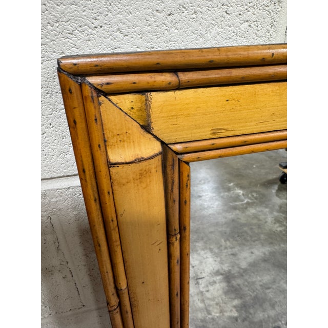 Boho Coastal Vintage Bamboo Mirrors - A Pair For Sale - Image 9 of 9