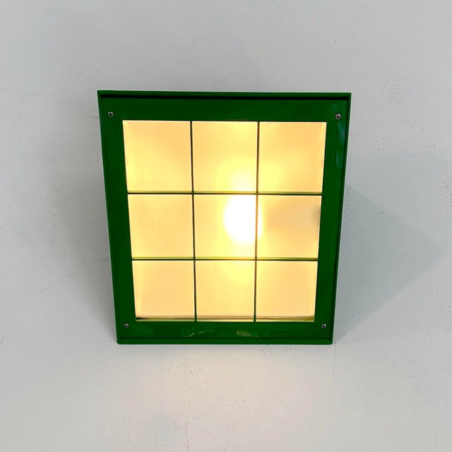 Green Triangolo Outdoor Wall Light from Goccia Illuminazione, 1980s, in Good conditions. Designed 1980 to 1989 This piece...