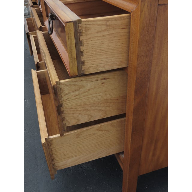 Mid 20th Century Basic Wiz Mid Century Modern Burlwood Long Low Dresser 6576 For Sale - Image 5 of 17
