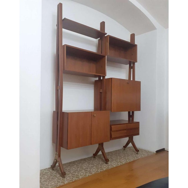 Italian Bookcase in Teak, 1960s For Sale - Image 17 of 18