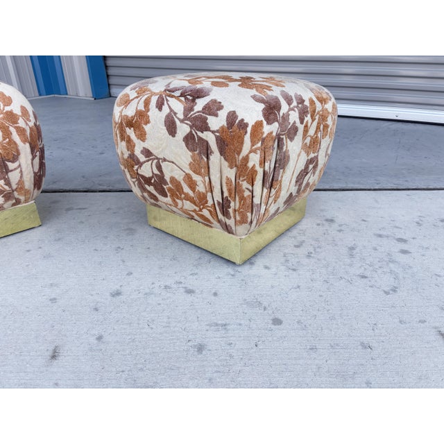 1970s Pair of Mid Century "Poufs" Ottomans Attributed to Marge Carson For Sale In Los Angeles - Image 6 of 10