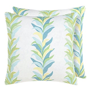 The House Of Scalamandré Chira Island Square Pillow In Beachglass For Sale