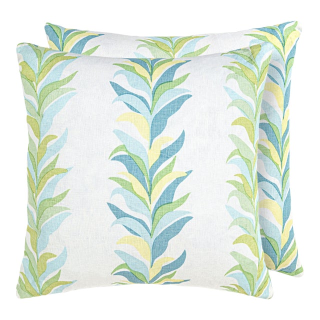 The House Of Scalamandré Chira Island Square Pillow In Beachglass For Sale