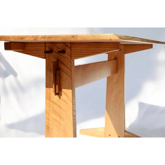 Japanese Style Trestle Table & Bench - A Pair | Chairish