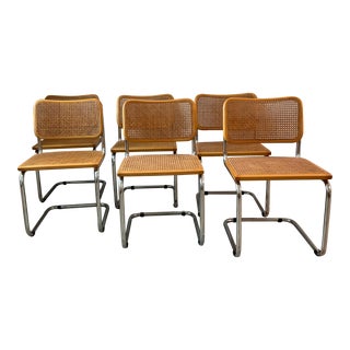 Vintage 1970's Cesca Style Chairs- Set of 6 For Sale