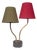 Swedish Modern, Two-Arm Table Lamp, Brass, Black Painted Wood, Sweden, 1950s For Sale