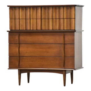 Walnut Tall Dresser by United Furniture For Sale