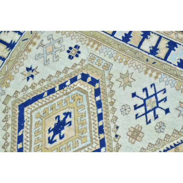 Khaki 1960s Nomadic Distressed Area Rug For Sale - Image 8 of 11