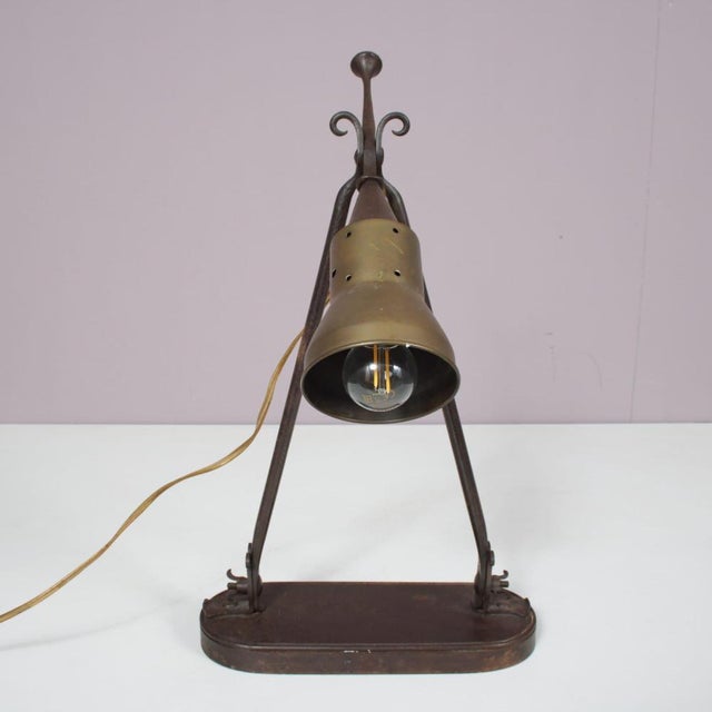 Brutalist Style Desk Lamp, Netherlands, 1950s For Sale - Image 13 of 16