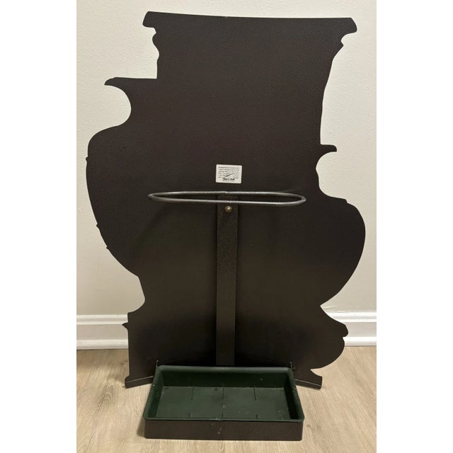 Mid-Century Modern Vintage Fornasetti "Vasi Antichi" Trompe l'Œil Metal Umbrella Stand For Sale - Image 3 of 9