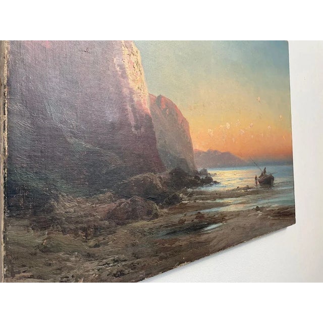 Eugenio Amus, Marina, Oil on Canvas For Sale - Image 4 of 10