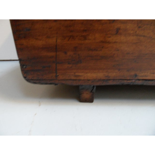Antique Dutch Wood Chest For Sale - Image 6 of 12