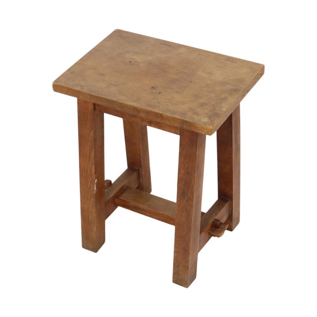 Rustic Wooden Stool, Southern France, 1950s For Sale - Image 9 of 18