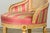 Set of 6 Early 20th Century French Louis XVI Cane Dining Armchairs in Pink Stripe For Sale - Image 11 of 18