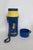 1970s Mr Peanut Aladdin Blue Yellow Plastic Thermos Travel Mug With Strap 5120b For Sale - Image 12 of 17