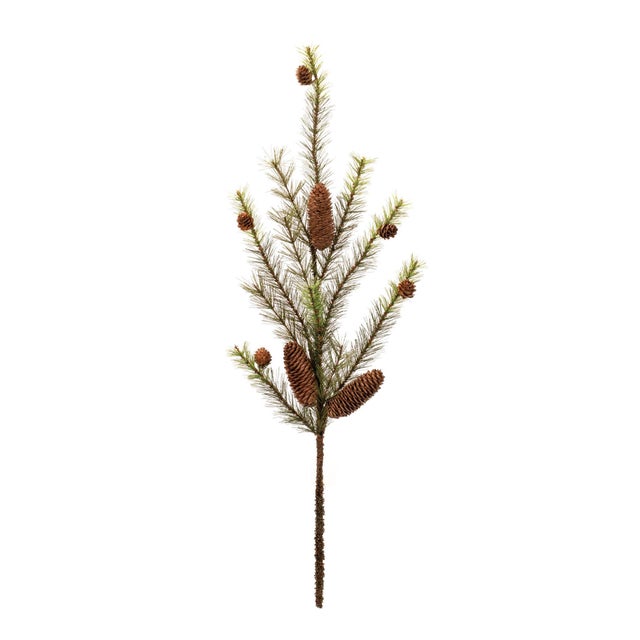 Bring the beauty of nature to your holiday decor with this set of Pine and Pinecones Sprays. Featuring earthy green and...