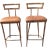 Elevate Your Home Bar or Kitchen Island With This Stunning Pair of Maitland-Smith Campaign-Style Bar Stools. For Sale