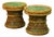 Late 20th Century Pair of Buri Rattan Cocktail Tables For Sale
