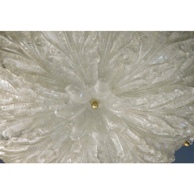 1970s 1960s Clear Graniglia Murano Flush Mount For Sale - Image 5 of 8