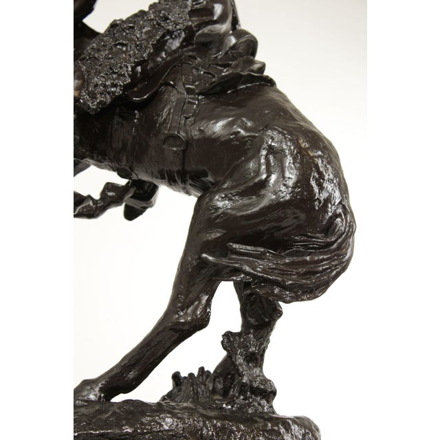 Late 20th Century Rattlesnake Bronze Sculpture by Frederic Remington