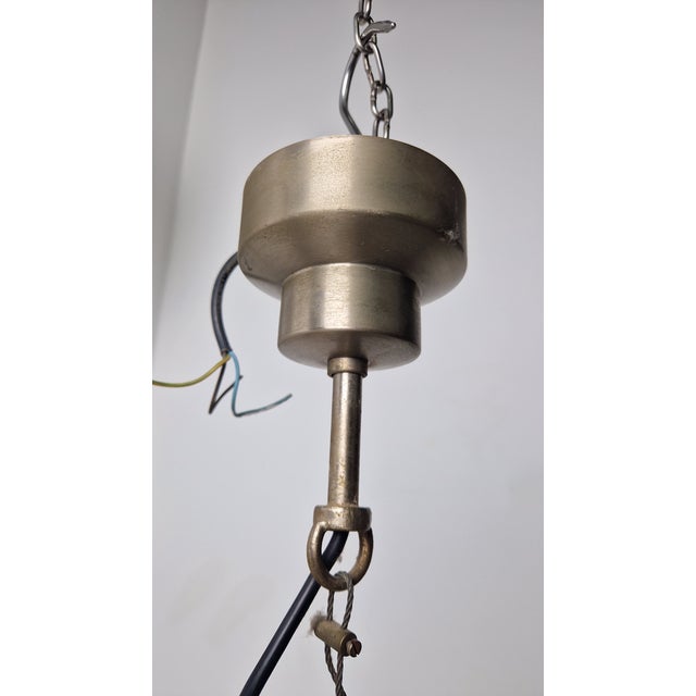 Metal Large Delta Chandelier in Burnished Brass by Sergio Mazza for Artemide, 1960s For Sale - Image 7 of 9