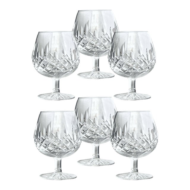 Mid 20th Century Waterford Lismore Brandy Snifters, Set of Six For Sale