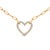 Contemporary Gold Vermeil 1/10 Cttw Diamond Paperclip Chain Heart Pendant Necklace For Sale - Image 3 of 4