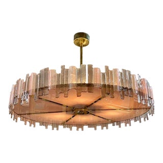 Modern Murano Disc Chandelier For Sale