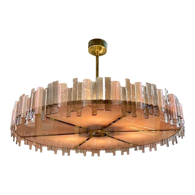 Modern Murano Disc Chandelier For Sale