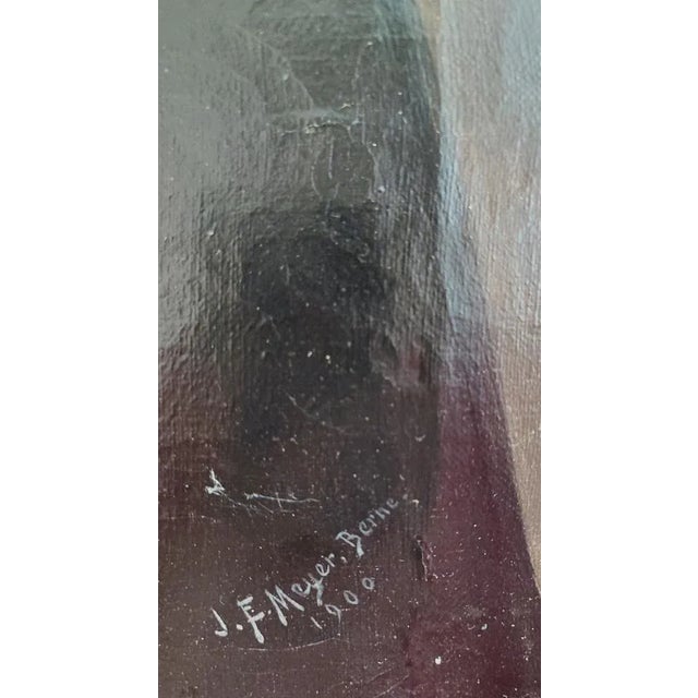 J. F. Meyer, Portrait d'Un Notable, Oil on Canvas, 1900 For Sale - Image 3 of 9