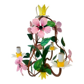 Vintage Tole Chandelier For Sale