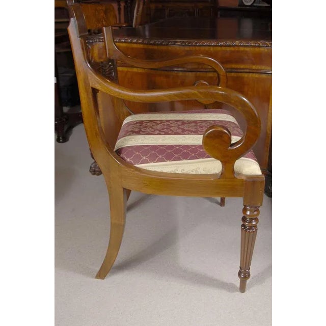 English Regency Dining Chairs with Walnut Inlay, Set of 12 For Sale - Image 18 of 18