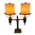 1970s Mid-Century Modern Chapman Brass 2 Light Desk Lamp For Sale