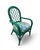 Cute Palm Beach set of green chairs and a side table. Tropical style fabric and nice weaving accent along the edges of the...